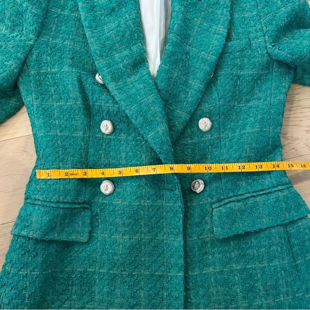 Zara Green Double-Breasted Blazer - Picture 8 of 9